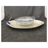 5 Pcs - Platter & 4 Plates