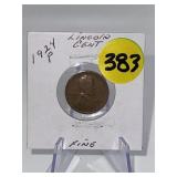 1924 P Lincoln Cent - Fine