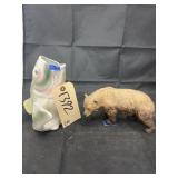 Fish Vase & Bear Figurine