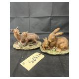 Rabbit & Deer Figurine