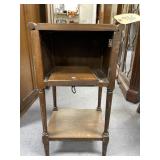 Wood Table/Cabinet 13"L x 10"W x 24"H