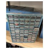 Nut & Bolt Bin w/Contents - missing 1 Drawer