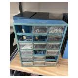 Nut & Bolt Bin w/Contents - missing 5 Drawers