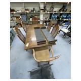 Dining Table 40"x67" w/2 12" Leaves & 6 Chairs