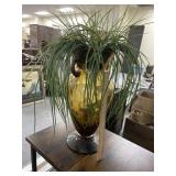 Decorative Vase w/Faux Grass