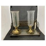 Candle Holder & Metal Floating Shelf