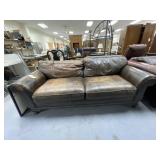 Leather Couch - some wear showing 84"L