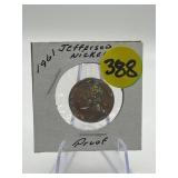 1961 Jefferson Nickel - Proof