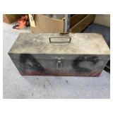 Metal Tool Box w/Assorted Concrete Nail Gun