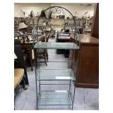 Wire Rack w/Glass Shelves 20"L x 11"W x 54"H