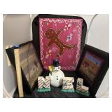 6 Pcs - Gingerbread Painting - Framed Pics