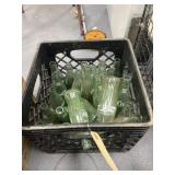Plastic Crate w/Coca Cola Bottles