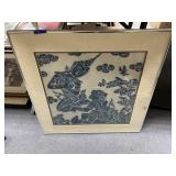 Oriental Framed Pic 23"x23"