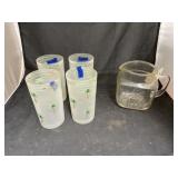 4 - Matching Drinking Glass & Pitcher