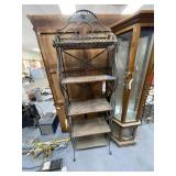 Metal/Bamboo Shelving Unit 24"L x 13"W x 77"H