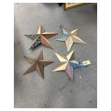 4 - Metal Decorative Stars