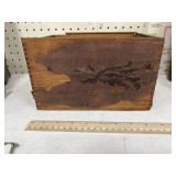 Wooden Box w/Old Postcards