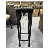 Metal Plant Stand w/Marble Top