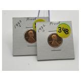 2 - Proof S Lincoln Cents 1982-S & 1983-S