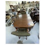 Wood Dining Table 62"x42" w/2 Captain Chairs