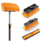 24 Ft Exterior House Cleaning Brush Set with Exten