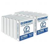 12 Pack Samsill 2" 3 Ring Binders with Clear View