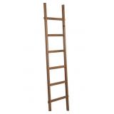 Decorative Wooden Ladder, 6 Rungs - Brown, Approx