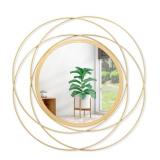 Gold Circle Mirror, Decorative - 24x24"