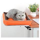 Cat Desk Bed, Orange/Brown - Approx 18x14"