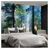 Wallpaper Mural, Woodland Scene - 108x75" Divided