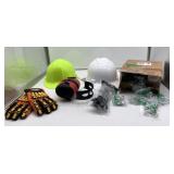 6 Ct. PPE Lot - (2) Safety Helmets, Hi-Vis Yellow