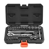 Vevor Socket & Ratchet Set - 27 Pcs, 1/4" Drive S