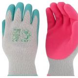 12 Pair Work Glove Lot - 6 Pairs Teal, 6 Pairs Pin