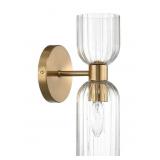 Josephine Mid-Century Metal/Glass Wall Sconce - Br