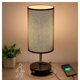 Lifeholder Table Lamp - Gray/Black, 6x6x15.35" -