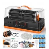 Double Barrel Rock Tumbler - 7 Lb Capacity, 9 Day