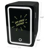 Personal Chiller LED Lighted Mini Fridge - Black -