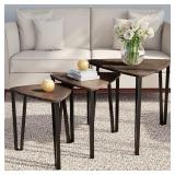 Nesting Set Of 3 Modern Woodgrain Look For Living