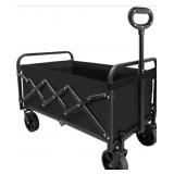 Collapsible/Foldable Wagon with Wheels - Black, Ap
