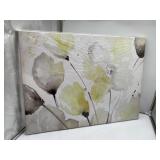 Canvas Wall Art - Yellow/Gray Floral - 23.5x31.5"