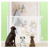 Easy Baby Retractable Safety Gate - White, Fits Op