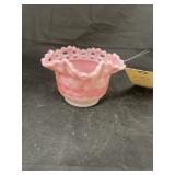 Fenton Ruffled Edge Glass Vase