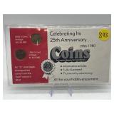 1955 S Dime & 1955 S Cent 25th Anniv