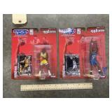 2 - Basketball Figurines w/Cards in Pkg