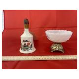 2pc - Pedestal Dish - Iowa Bell