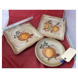 3pc - Harvest Serving Platters