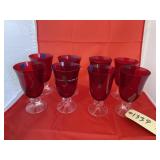 8pc - Red Stemware