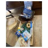 Woven Basket w/Household Supplies