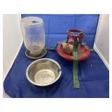 3pc - Christmas Tree Stand - Dog Food Bowl- Chicke