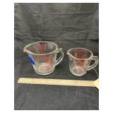 2 - Glass Pyrex Measuring Cups